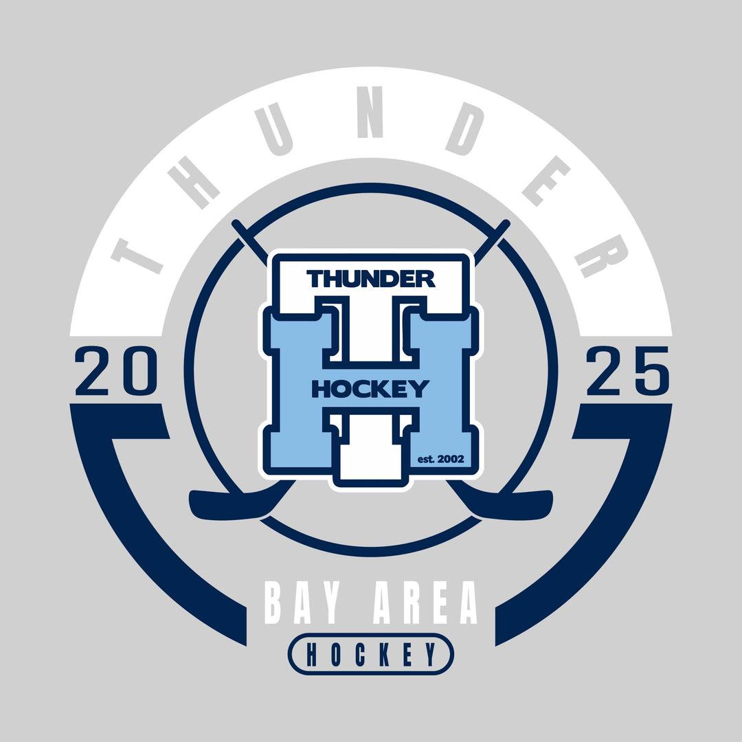 Bay Area Thunder - Hockey - Circle Design with Crossed Sticks and Center Logo