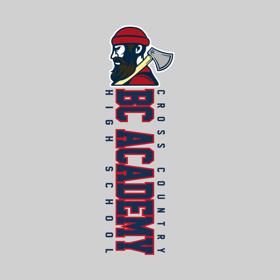 Bay City Academy - Cross Country - Vertical School Name with Upper Mascot