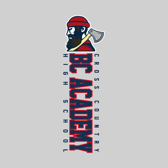 Bay City Academy - Cross Country - Vertical School Name with Upper Mascot