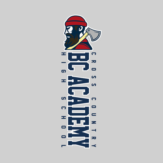Bay City Academy - Cross Country - Vertical School Name with Upper Mascot