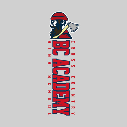 Bay City Academy - Cross Country - Vertical School Name with Upper Mascot