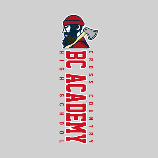 Bay City Academy - Cross Country - Vertical School Name with Upper Mascot
