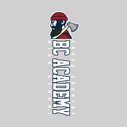 Bay City Academy - Cross Country - Vertical School Name with Upper Mascot