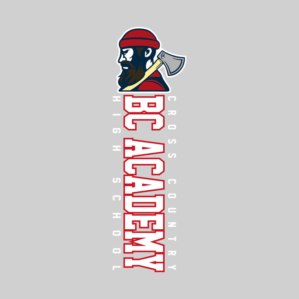 Bay City Academy - Cross Country - Vertical School Name with Upper Mascot