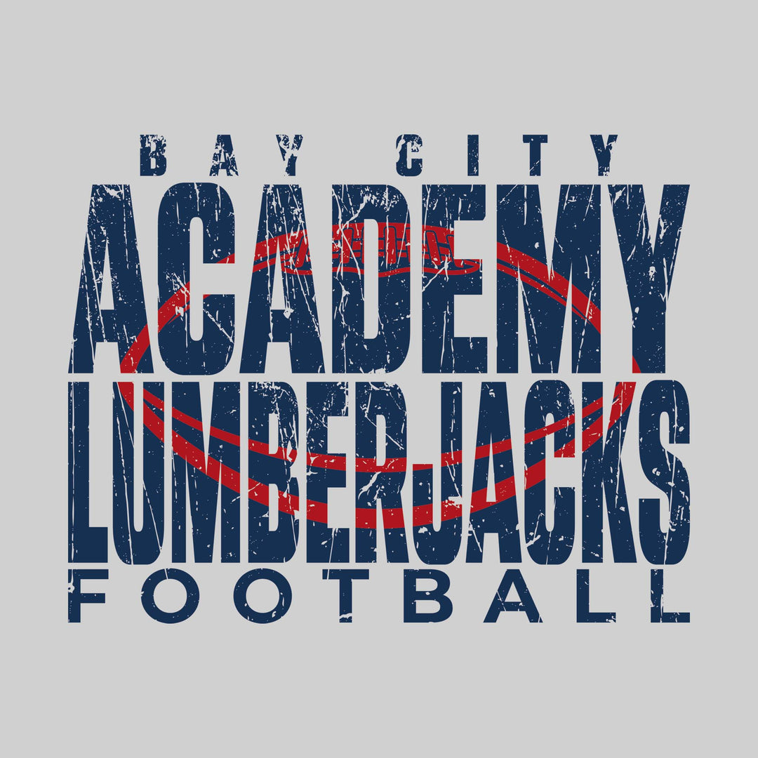 Bay City Academy - Football - Bay City Academy Lumberjacks Football with Football Shape Inset