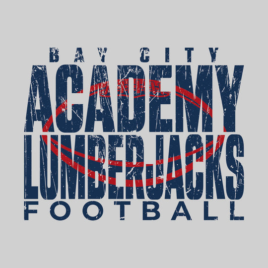 Bay City Academy - Football - Bay City Academy Lumberjacks Football with Football Shape Inset