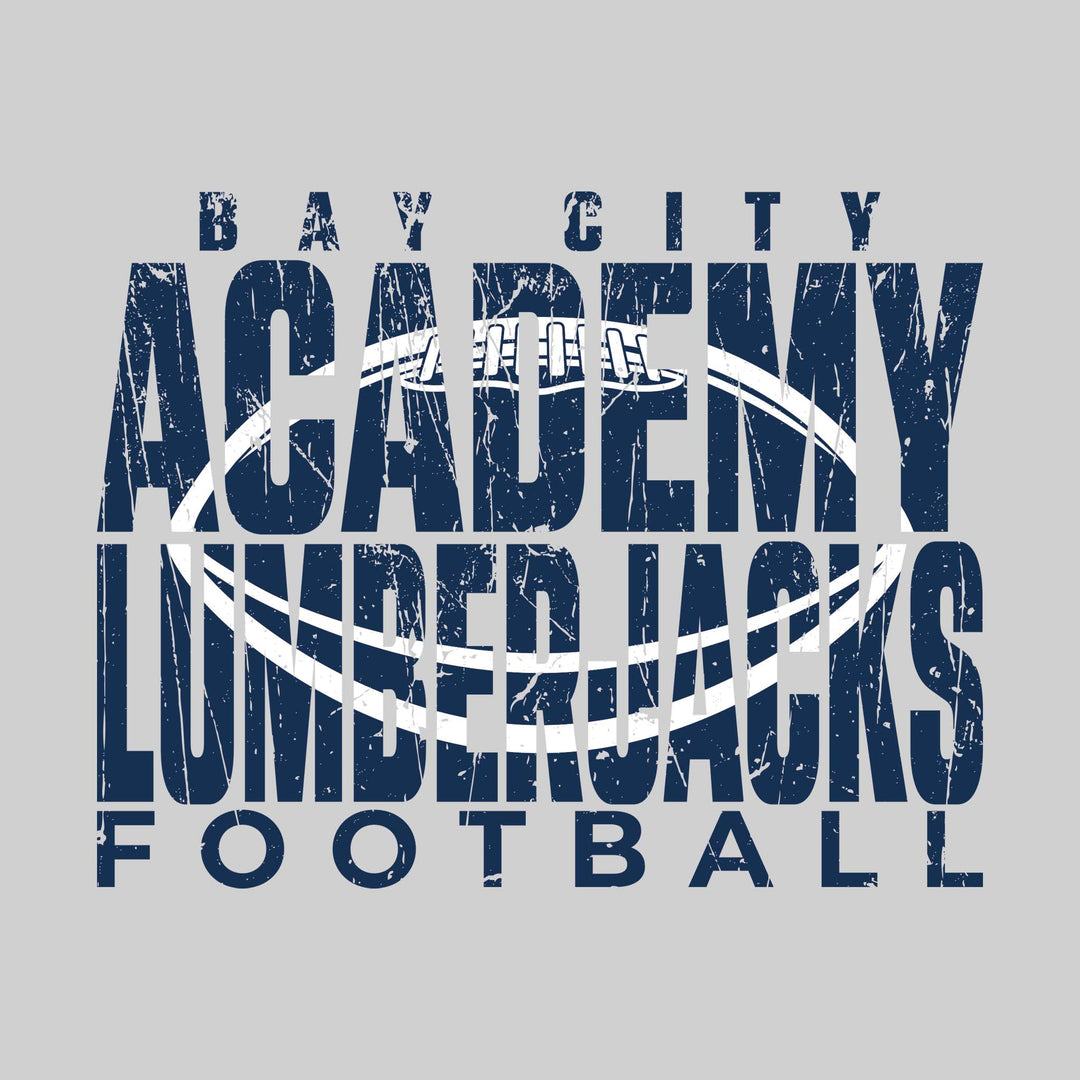 Bay City Academy - Football - Bay City Academy Lumberjacks Football with Football Shape Inset