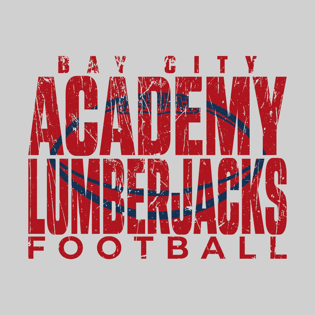 Bay City Academy - Football - Bay City Academy Lumberjacks Football with Football Shape Inset