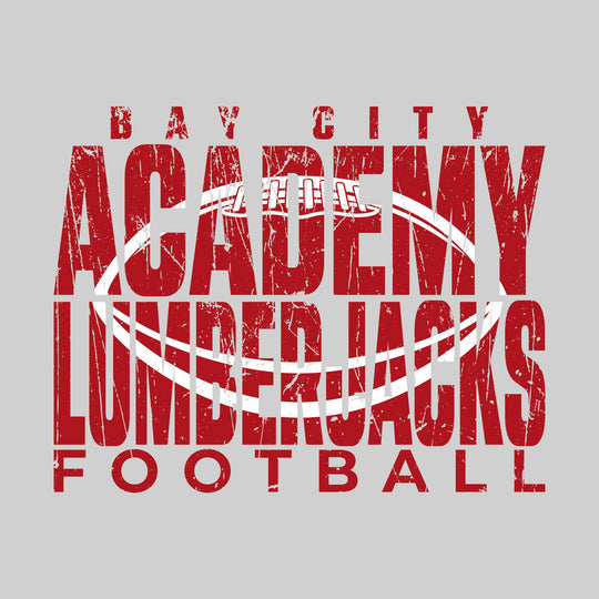 Bay City Academy - Football - Bay City Academy Lumberjacks Football with Football Shape Inset