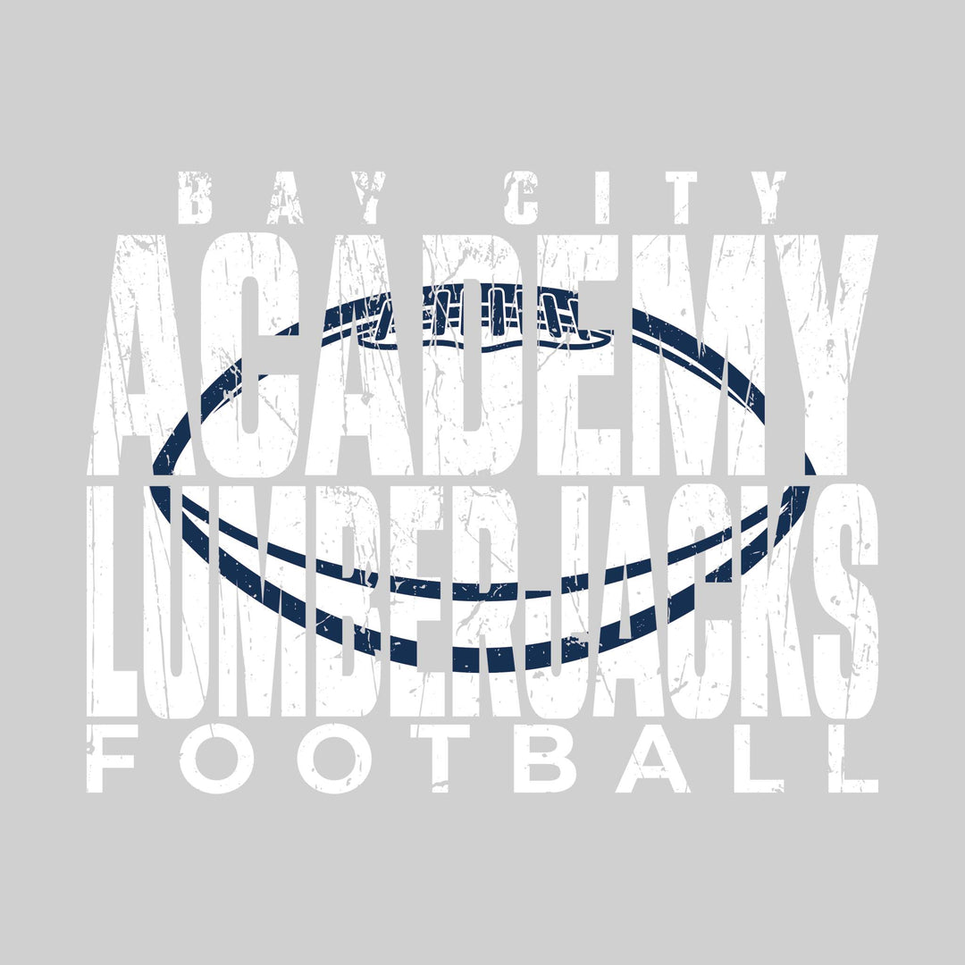 Bay City Academy - Football - Bay City Academy Lumberjacks Football with Football Shape Inset
