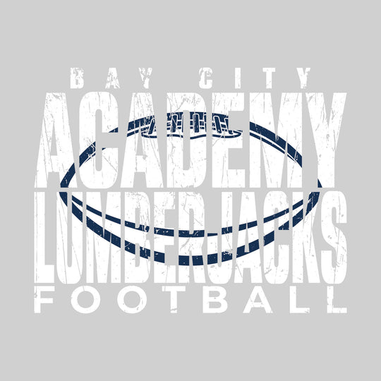 Bay City Academy - Football - Bay City Academy Lumberjacks Football with Football Shape Inset