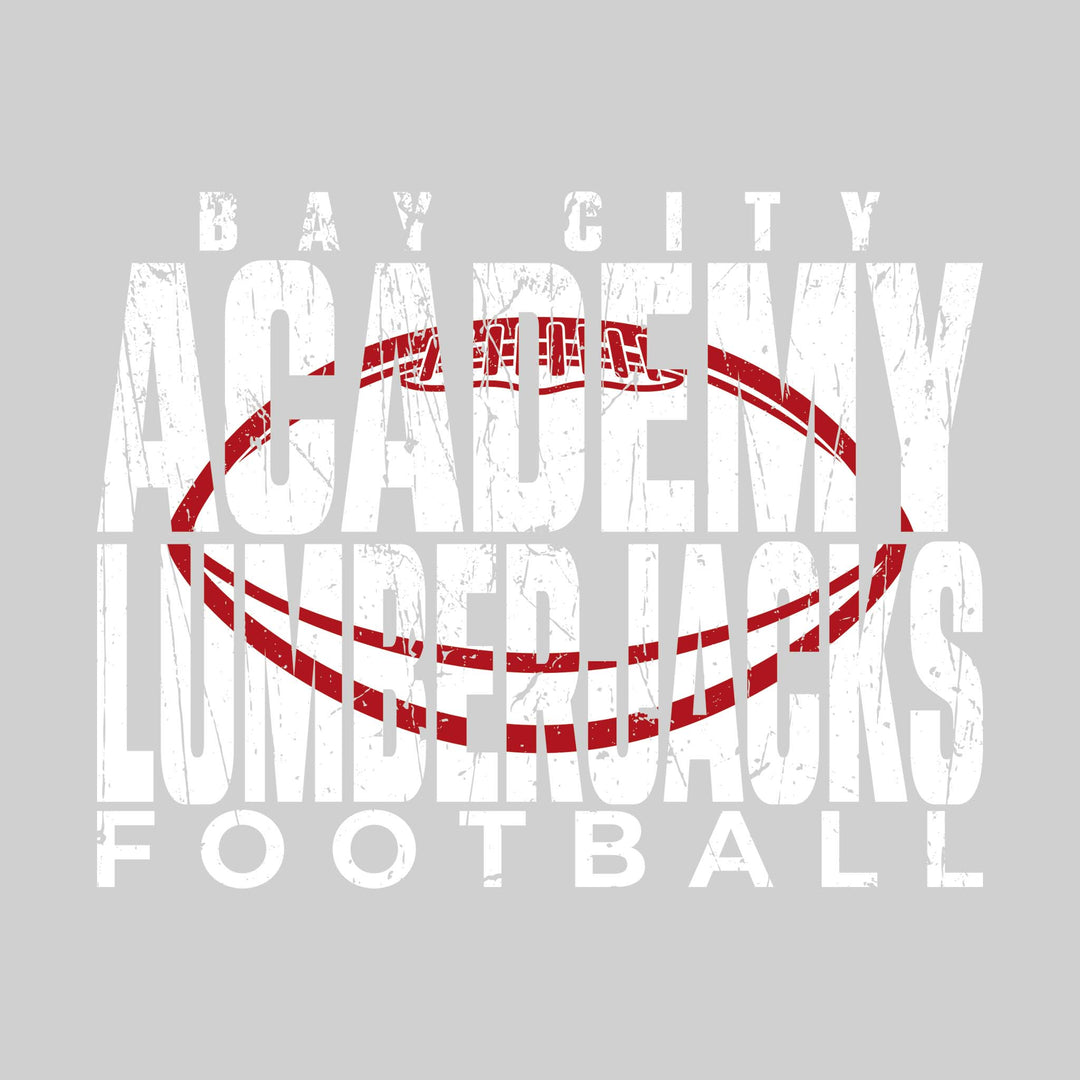 Bay City Academy - Football - Bay City Academy Lumberjacks Football with Football Shape Inset
