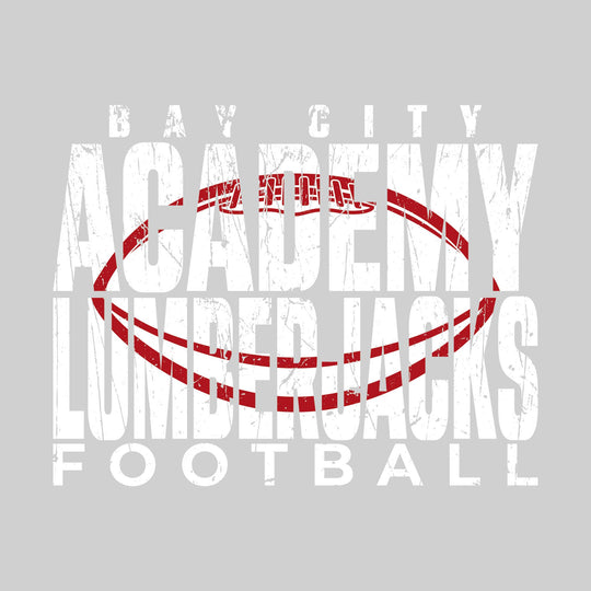 Bay City Academy - Football - Bay City Academy Lumberjacks Football with Football Shape Inset