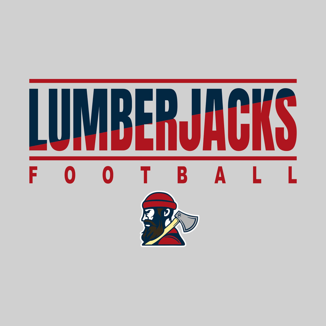 Bay City Academy - Football - Diagonal Split Color with Mascot