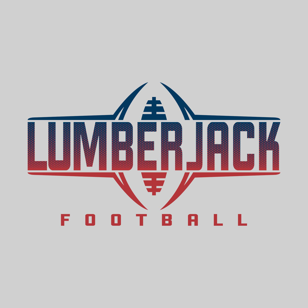 Bay City Academy - Football - Football Shape Bracketing Mascot Name with Hex Pattern
