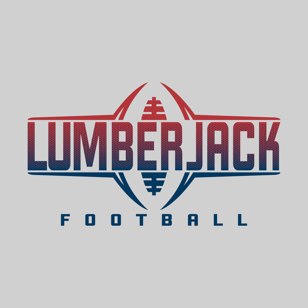 Bay City Academy - Football - Football Shape Bracketing Mascot Name with Hex Pattern