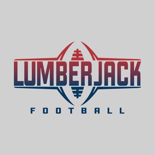 Bay City Academy - Football - Football Shape Bracketing Mascot Name with Hex Pattern