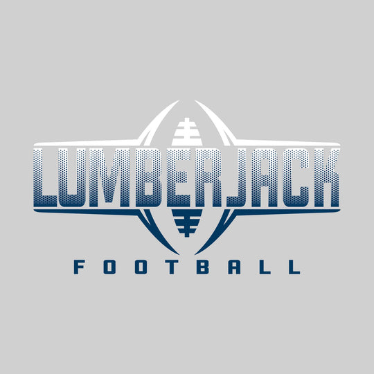 Bay City Academy - Football - Football Shape Bracketing Mascot Name with Hex Pattern