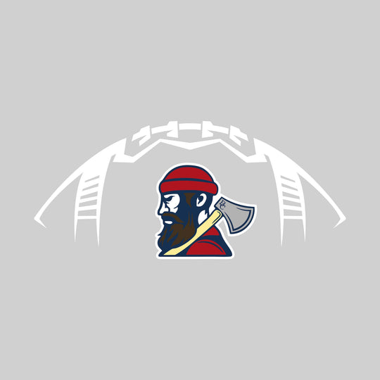 Bay City Academy - Football - Football Shape Outline with Center Mascot