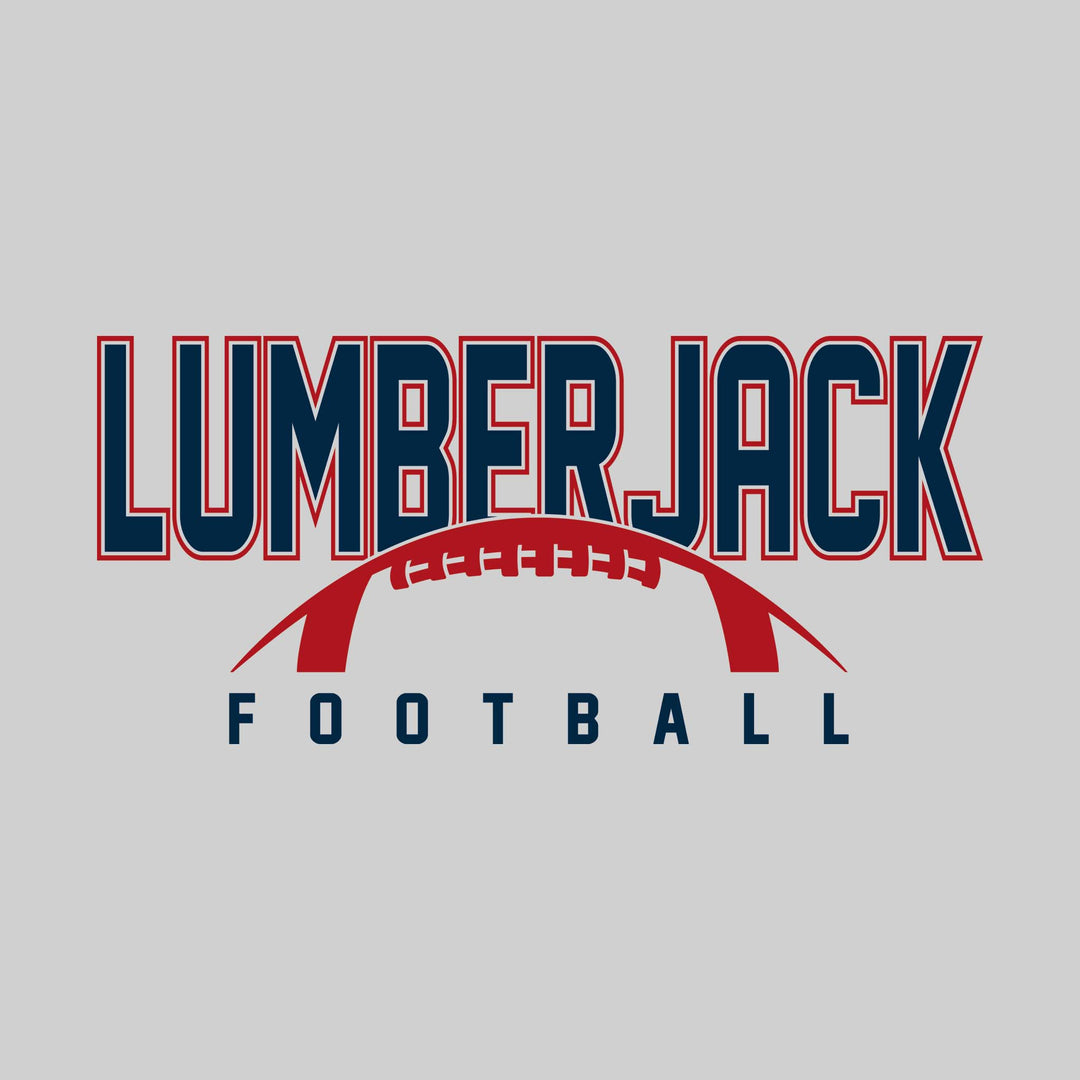 Bay City Academy - Football - Outlined Lumberjack with Half Football Shape