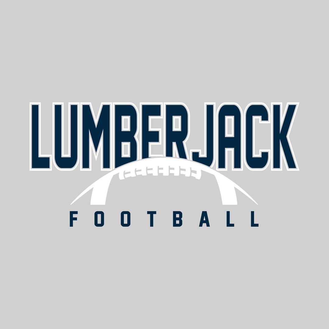 Bay City Academy - Football - Outlined Lumberjack with Half Football Shape