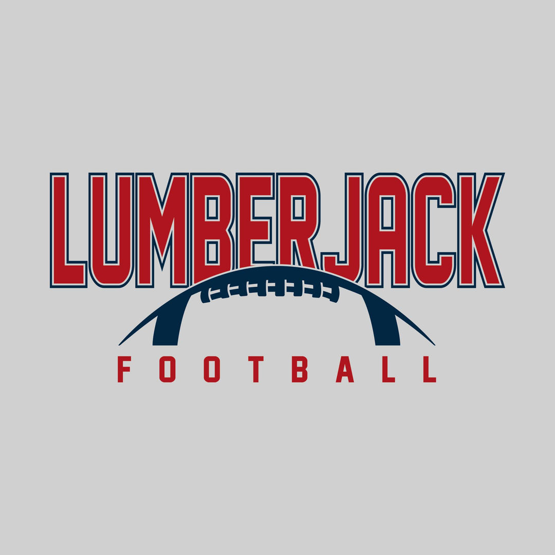 Bay City Academy - Football - Outlined Lumberjack with Half Football Shape