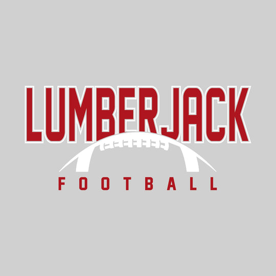 Bay City Academy - Football - Outlined Lumberjack with Half Football Shape
