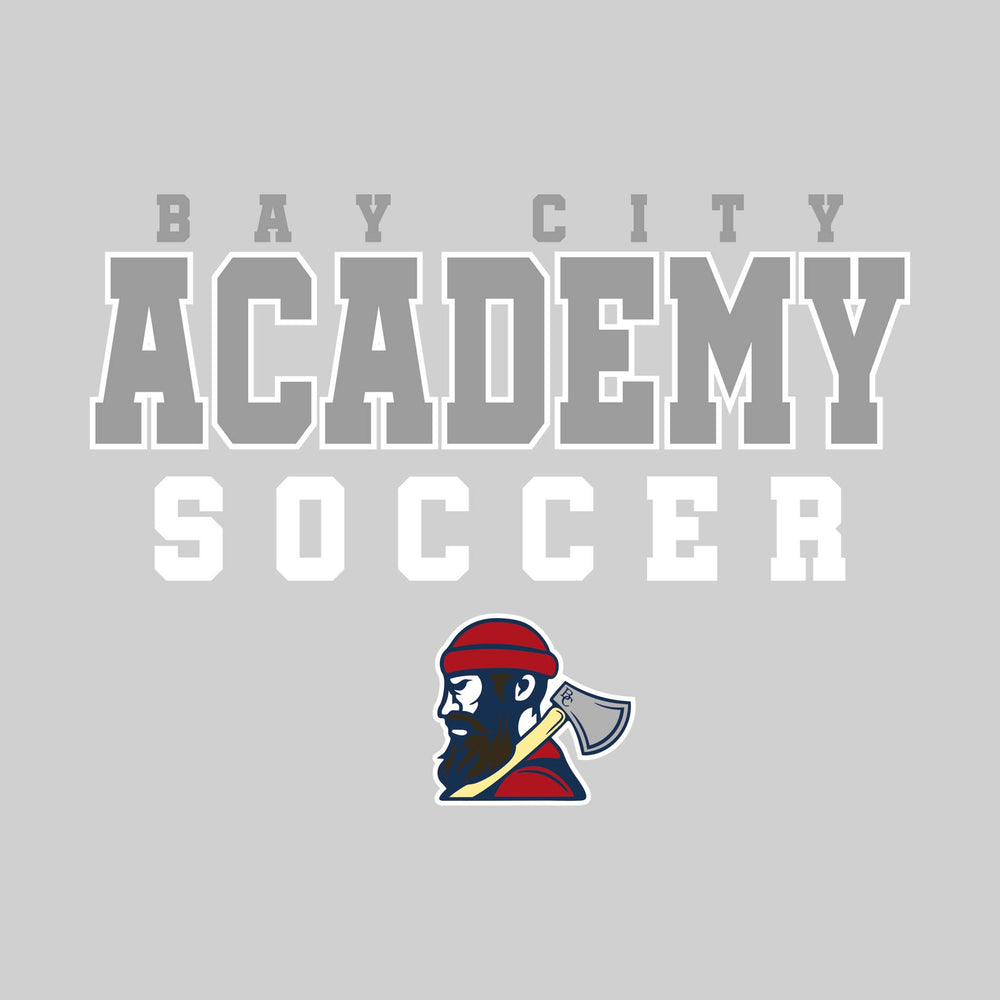 Bay City Academy - Soccer - Outlined School Name with Mascot