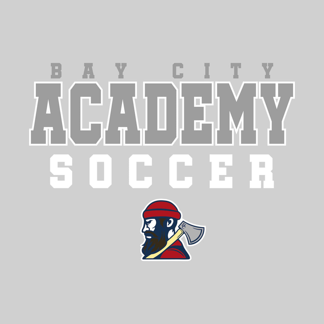 Bay City Academy - Soccer - Outlined School Name with Mascot