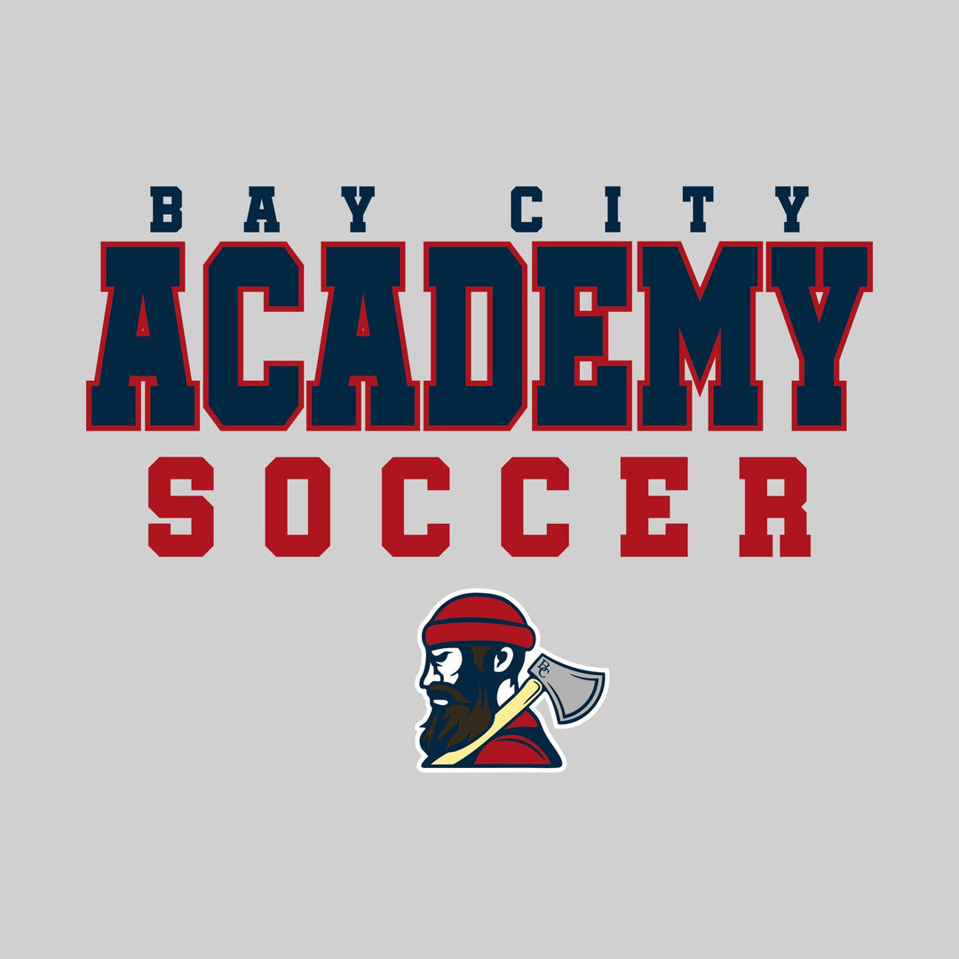 Bay City Academy - Soccer - Outlined School Name with Mascot