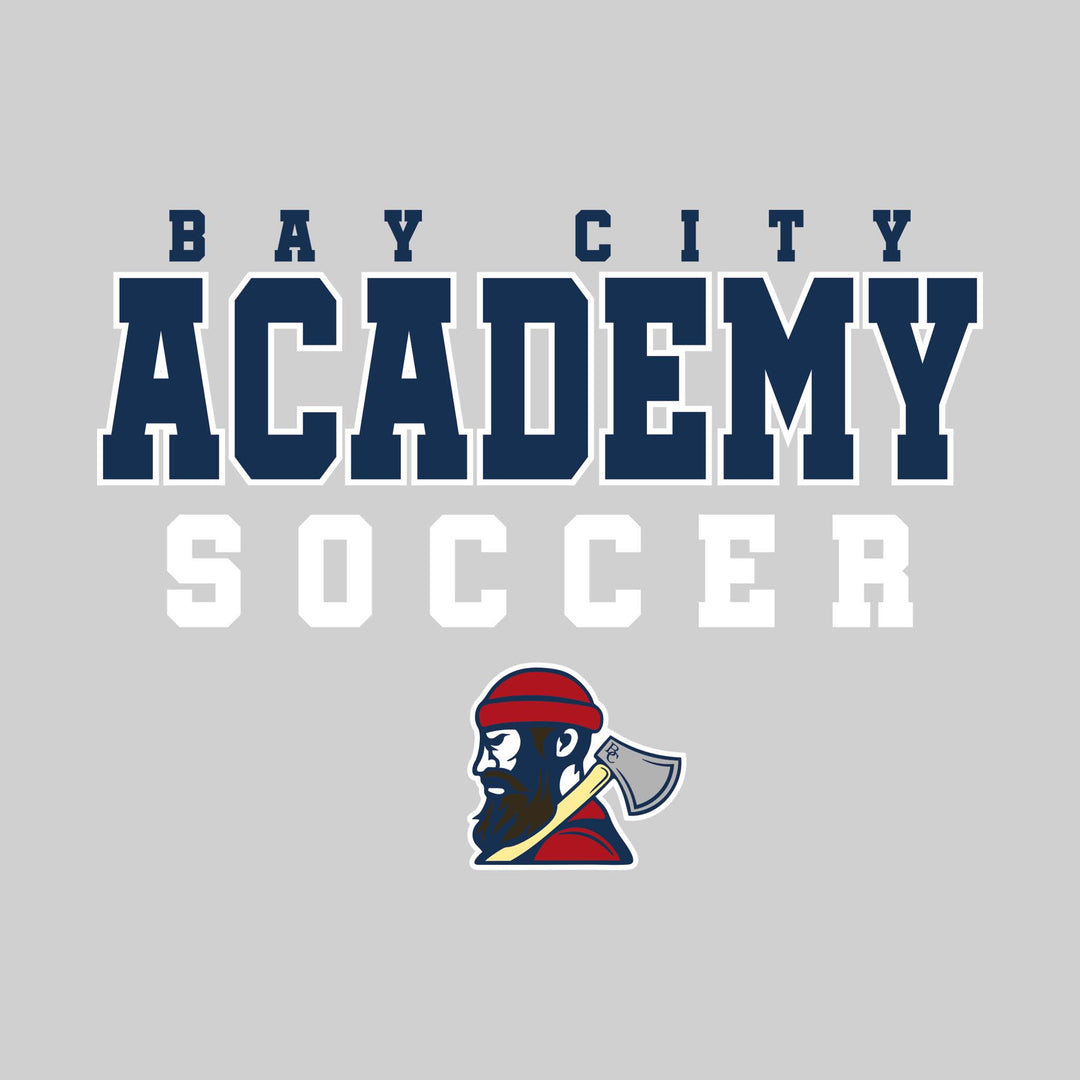 Bay City Academy - Soccer - Outlined School Name with Mascot