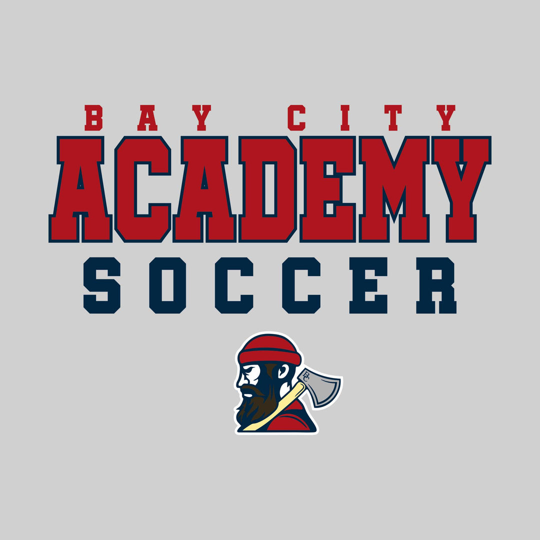 Bay City Academy - Soccer - Outlined School Name with Mascot
