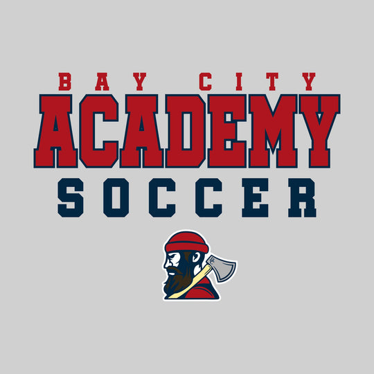 Bay City Academy - Soccer - Outlined School Name with Mascot