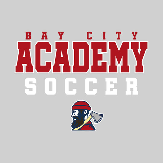 Bay City Academy - Soccer - Outlined School Name with Mascot