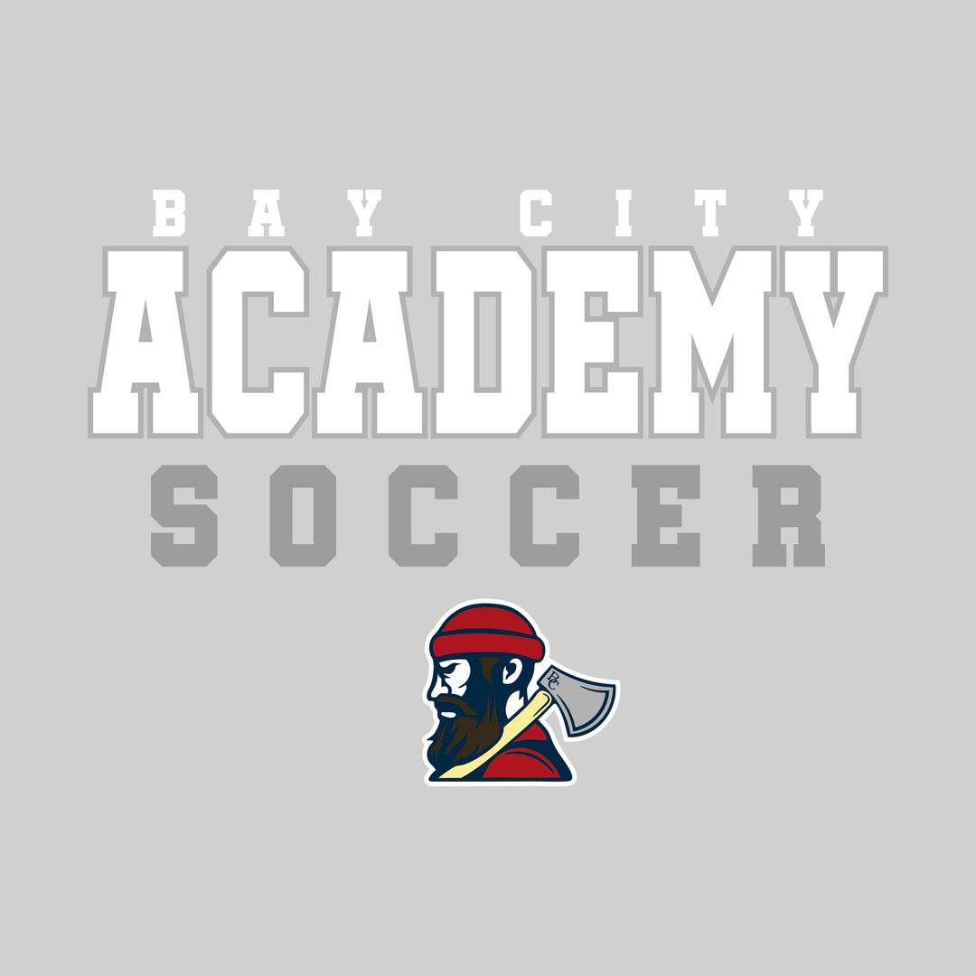Bay City Academy - Soccer - Outlined School Name with Mascot