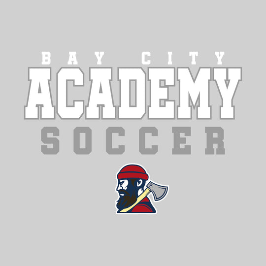 Bay City Academy - Soccer - Outlined School Name with Mascot