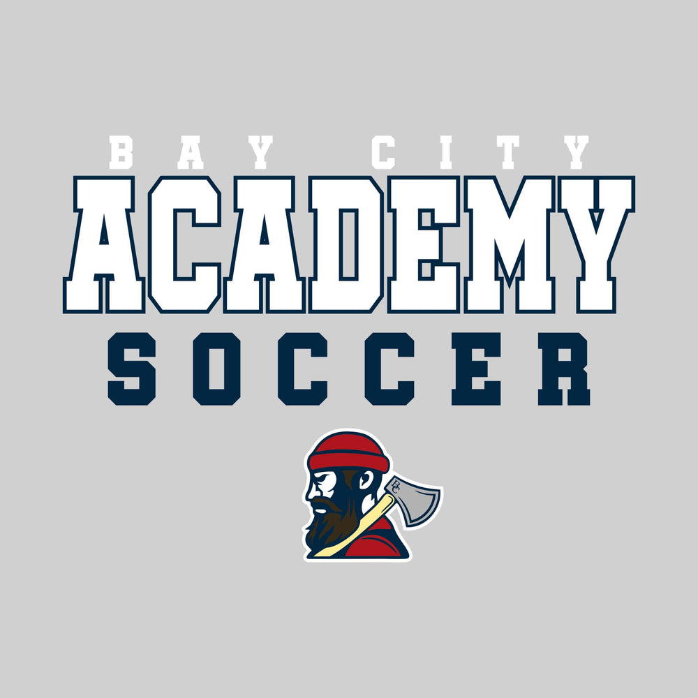 Bay City Academy - Soccer - Outlined School Name with Mascot