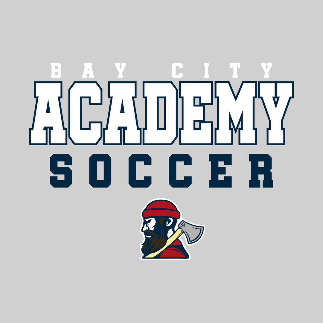 Bay City Academy - Soccer - Outlined School Name with Mascot