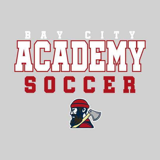 Bay City Academy - Soccer - Outlined School Name with Mascot