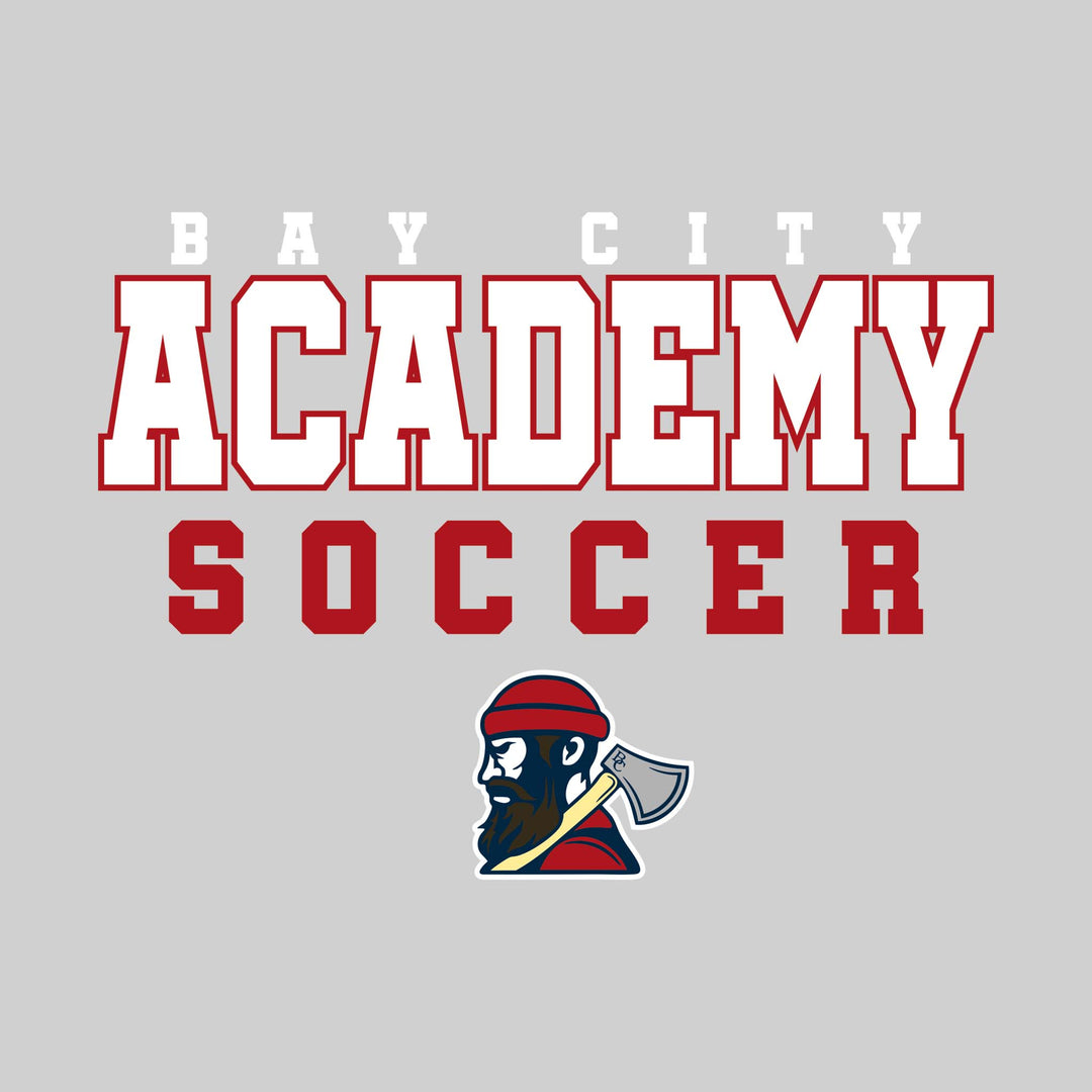 Bay City Academy - Soccer - Outlined School Name with Mascot