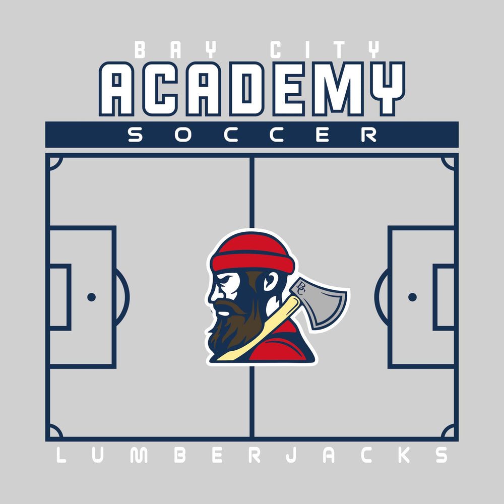 Bay City Academy - Soccer - Pitch Lines with School Name & Mascot