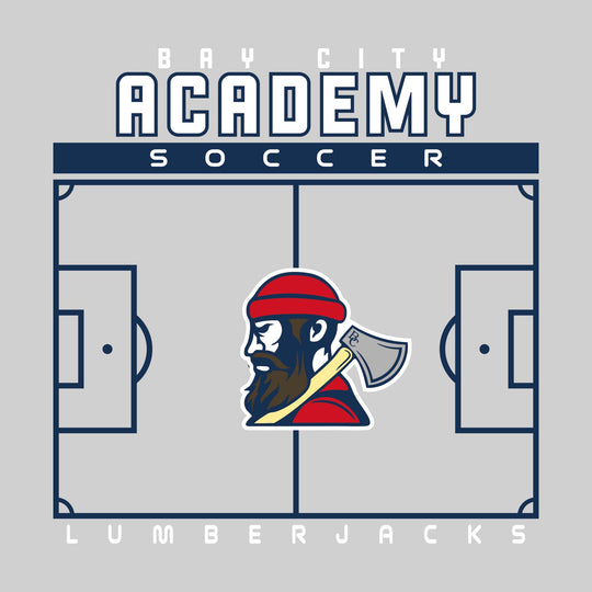 Bay City Academy - Soccer - Pitch Lines with School Name &amp; Mascot