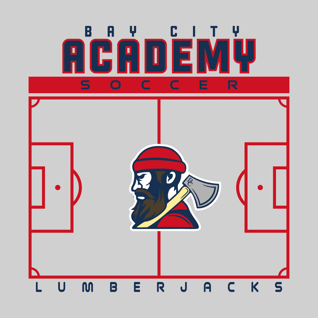 Bay City Academy - Soccer - Pitch Lines with School Name &amp; Mascot