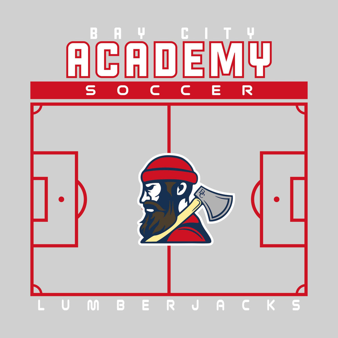 Bay City Academy - Soccer - Pitch Lines with School Name &amp; Mascot