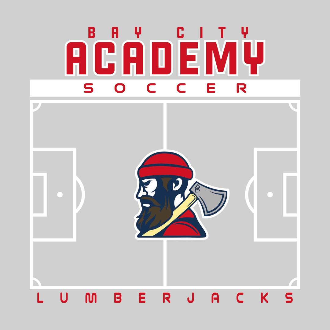 Bay City Academy - Soccer - Pitch Lines with School Name &amp; Mascot