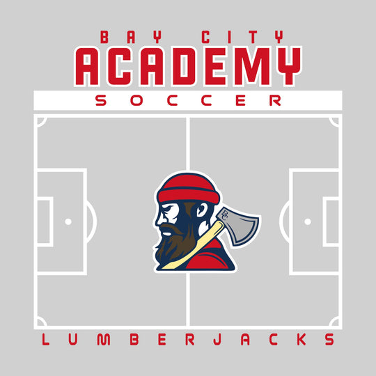 Bay City Academy - Soccer - Pitch Lines with School Name &amp; Mascot