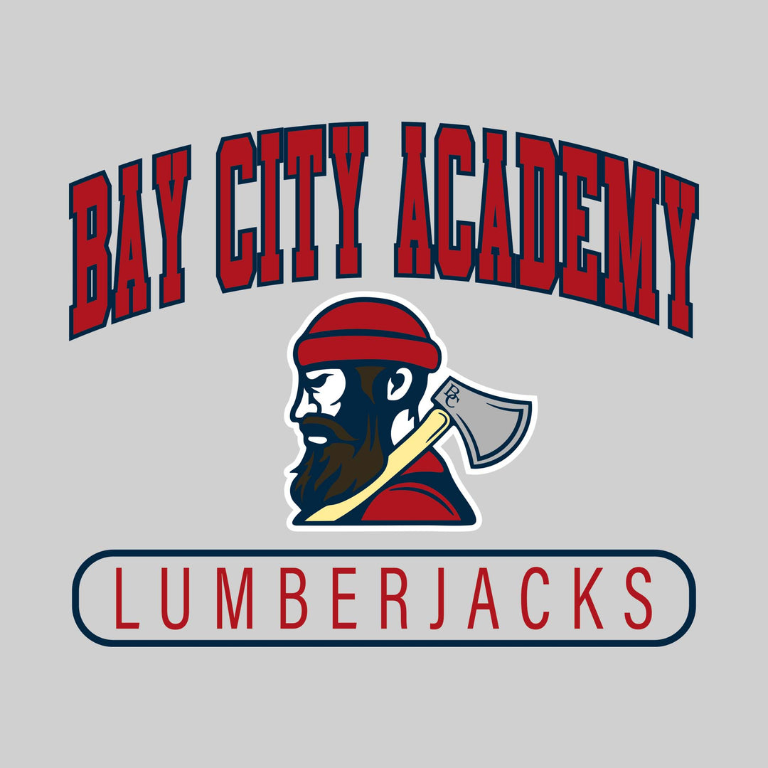 Bay City Academy - Spirit Wear - Arched School Name with Mascot