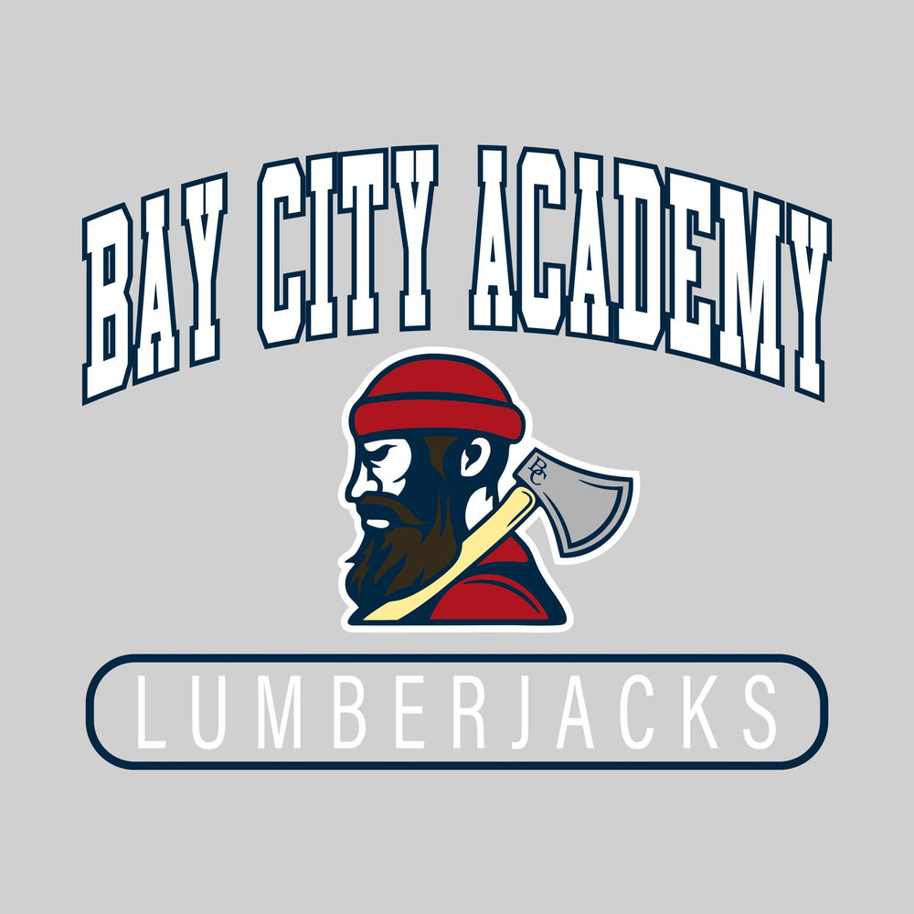 Bay City Academy - Spirit Wear - Arched School Name with Mascot