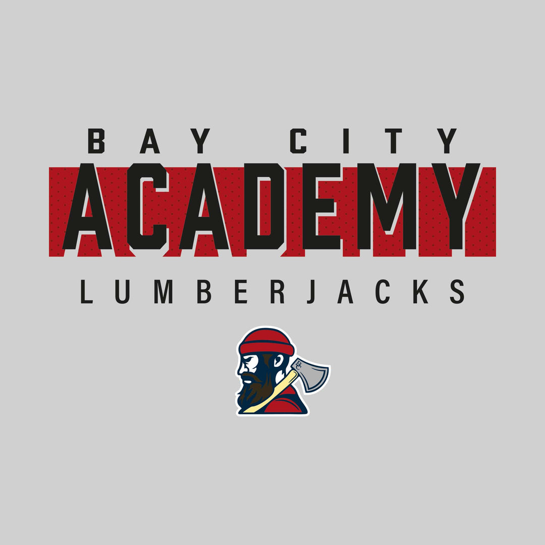 Bay City Academy - Spirit Wear - School Name with Cutout Shadow and Mascot