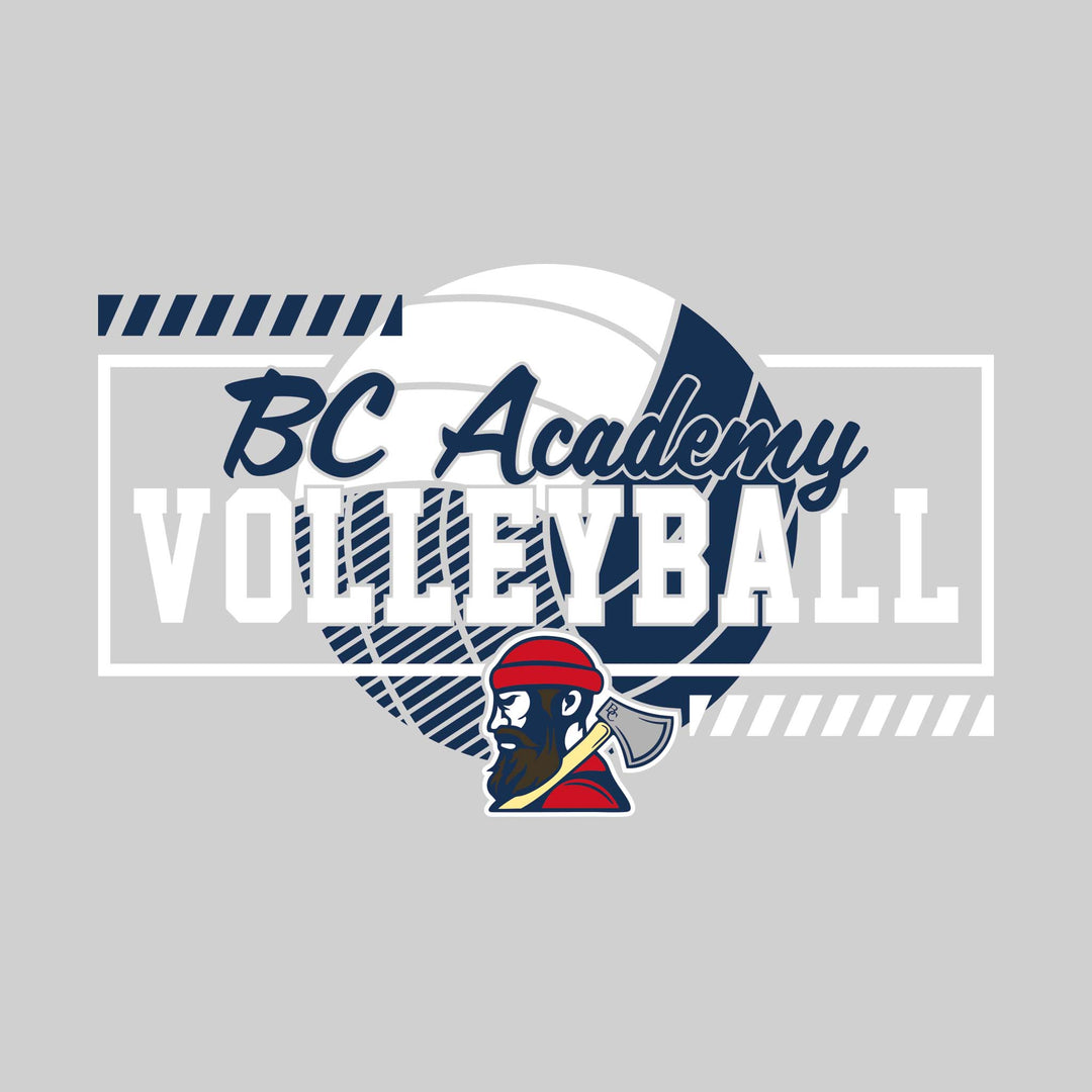 Bay City Academy - Volleyball - Framed School Name with Volleyball Shape &amp; Mascot